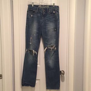 Madewell Rail Straight Distressed Jeans